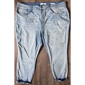 Judy Blue Light wash cuffed jeans skinny fit size 24W‎ Plus size